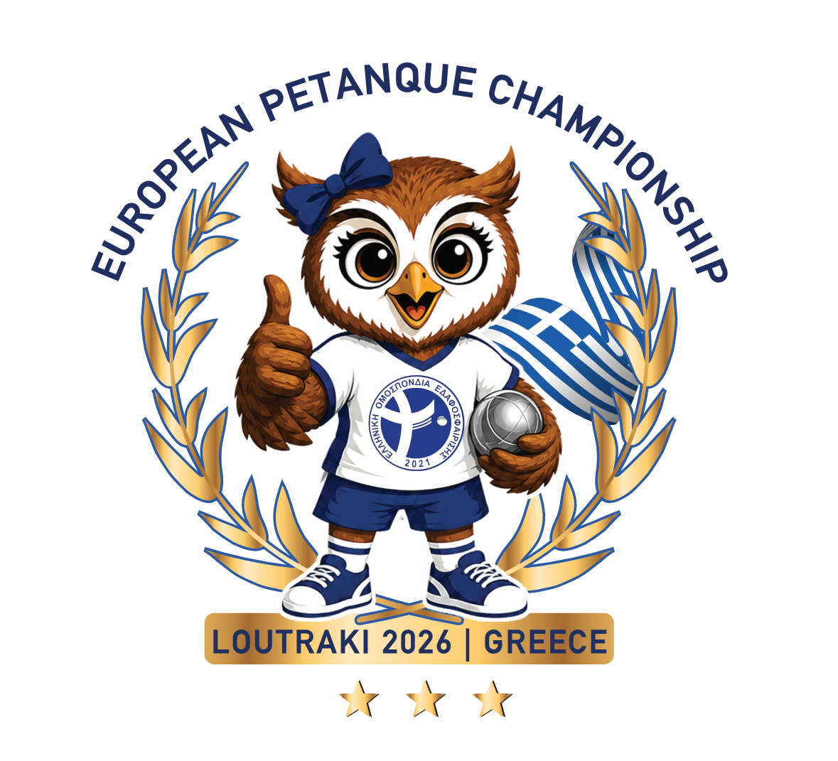Official Mascot European Petanque Championships 2026